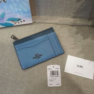 Coach zip card case holder coin purse